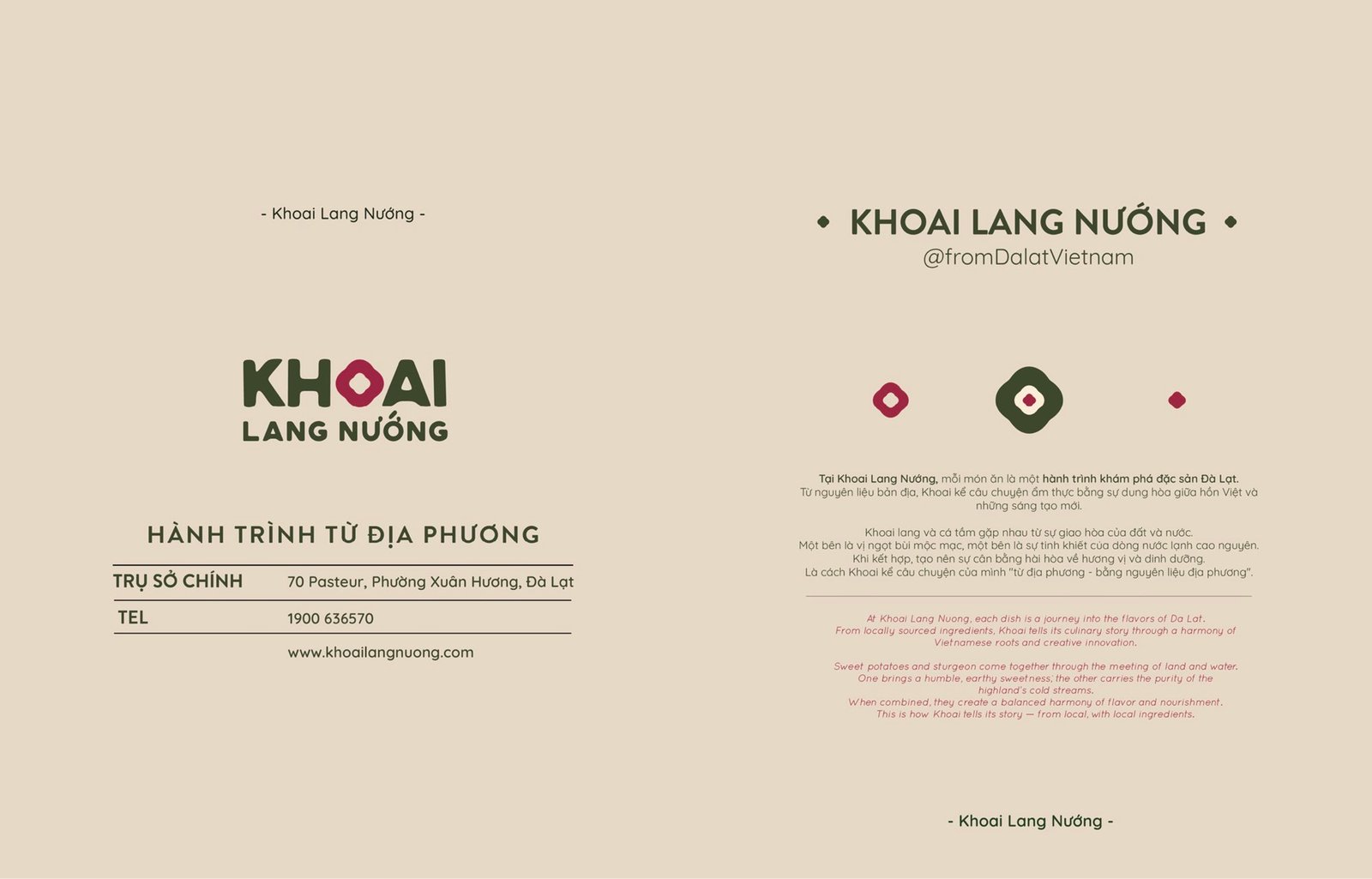 Menu tại Nguyễn Thị Thập